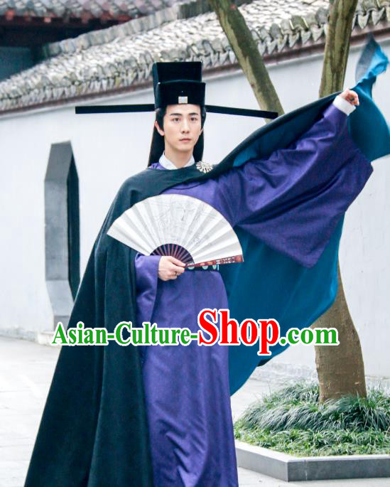 Chinese Ancient Song Dynasty Official Costumes and Headwear Drama Kai Feng Qi Tan Magistrate Bao Zheng Garment Apparels