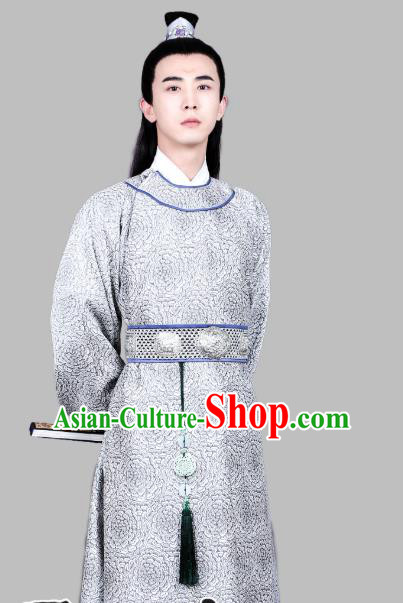 Chinese Ancient Song Dynasty Apparels Costumes and Hair Accessories Drama Kai Feng Qi Tan Gifted Scholar Bao Zheng Robe Garment