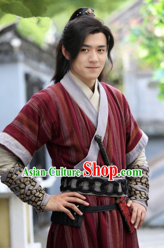 Chinese Ancient Song Dynasty Guard Garment Clothing and Headpieces Drama Kai Feng Qi Tan Swordsman Zhan Zhao Apparels