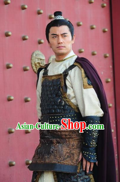 Chinese Ancient Shogun Armor Garment Clothing and Headwear Drama The Empress General Mu Fengbin Apparels