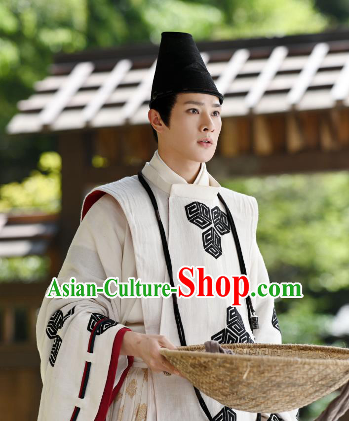 Chinese Ancient Taoist Garment Tang Dynasty Clothing and Headwear Drama Wu Xin The Monster Killer Swordsman Bai Liuli Apparels