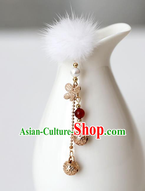 Chinese Ancient Hanfu Golden Bells Tassel Hair Claws Hairpin Women Hair Accessories Venonat Hair Stick Headwear