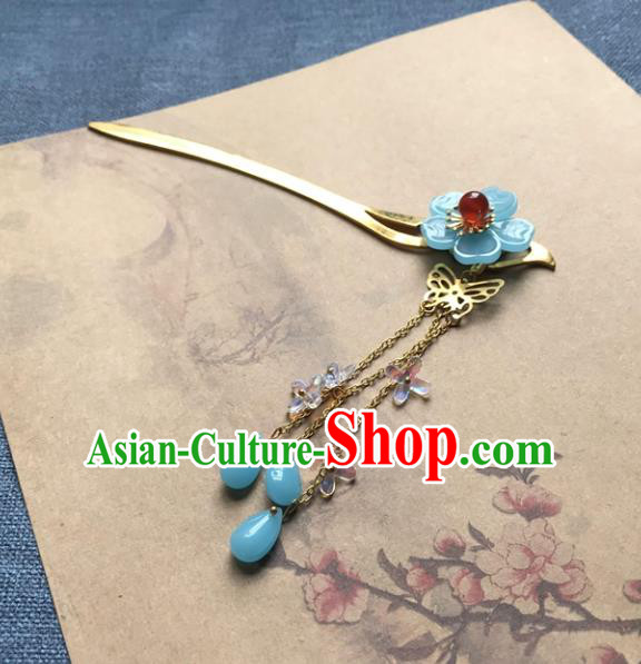 Chinese Ancient Women Hair Clip Handmade Tassel Hairpin Headwear Hanfu Hair Accessories