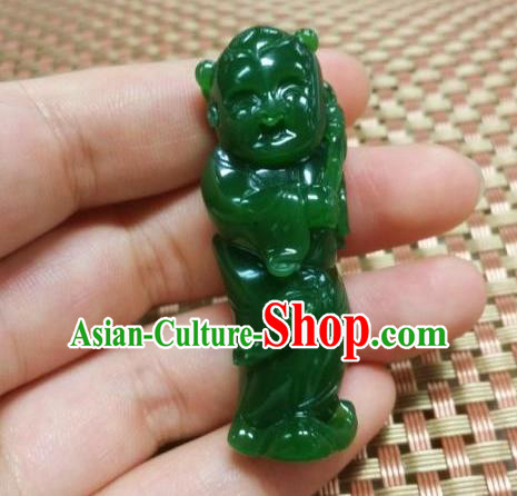 Chinese Ancient Carving Jade Accessories Jade Handgrip Hetian Jade Craft Pendant