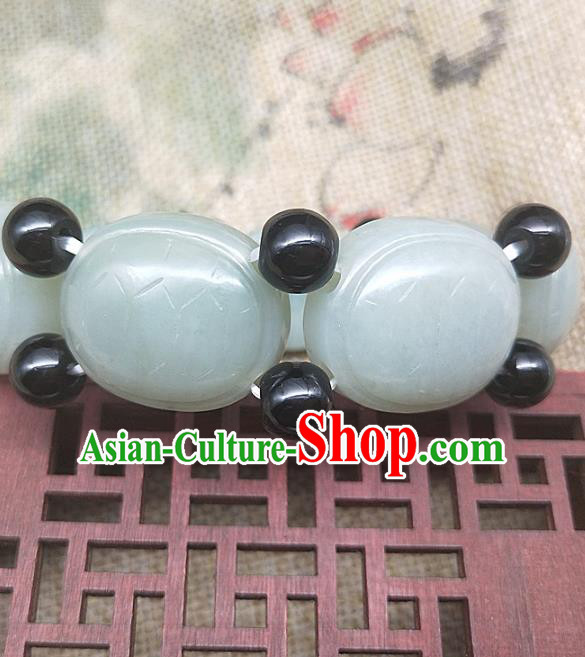 Chinese Ancient Hanfu Jade Bangle Accessories Hetian Jade Jewelry Turtle Shell Bracelet