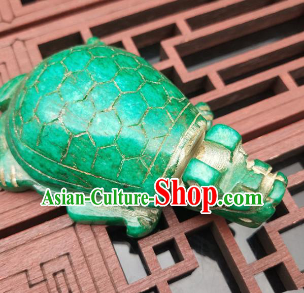 Chinese Jade Handgrip Craft Carving Tortoise Accessories Jade Handiwork Jade Ornaments