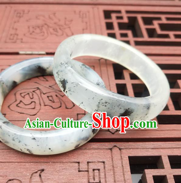 Chinese Ancient Hanfu Jade Bracelet Hetian Jade Bangle Jewelry Accessories