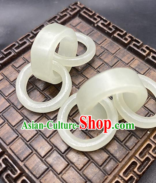 Chinese Ancient Carving Jade Rings Necklace Accessories Hetian Jade Pendant Jade Label Craft