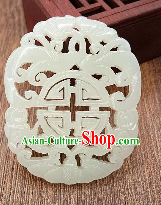 Chinese Handmade Jade Necklace Accessories Handgrip Craft Handmade Jade Jewelry Jade Pendant