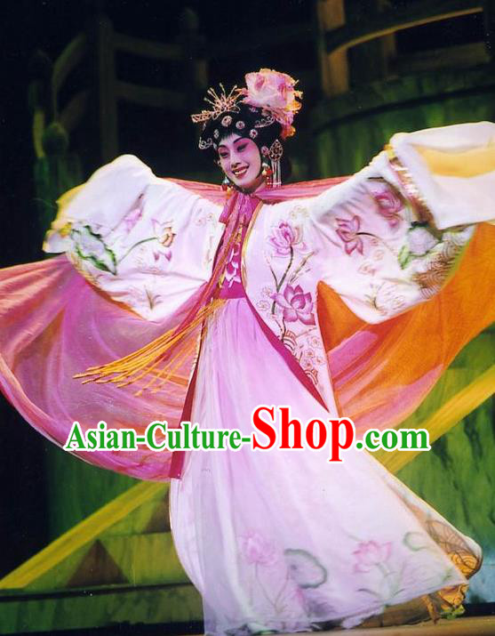 Chinese Peking Opera Hua Tan Lady Yang Dress Costumes the Royal Consort of Tang Apparel Diva Garment and Headwear