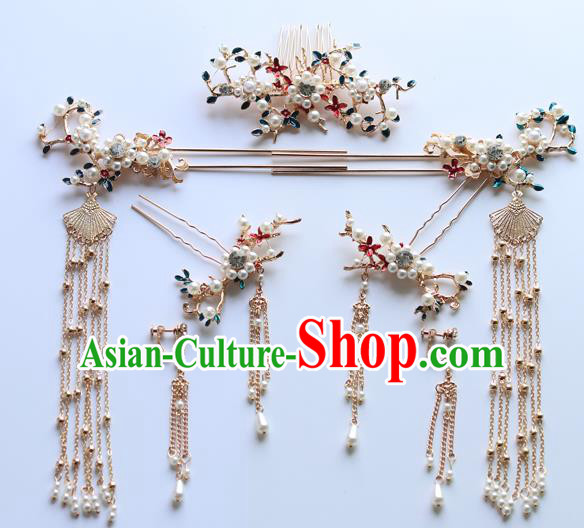 Chinese Ancient Hanfu Hair Clips Hair Accessories Women Hairpin Headwear Hair Comb Complete Set