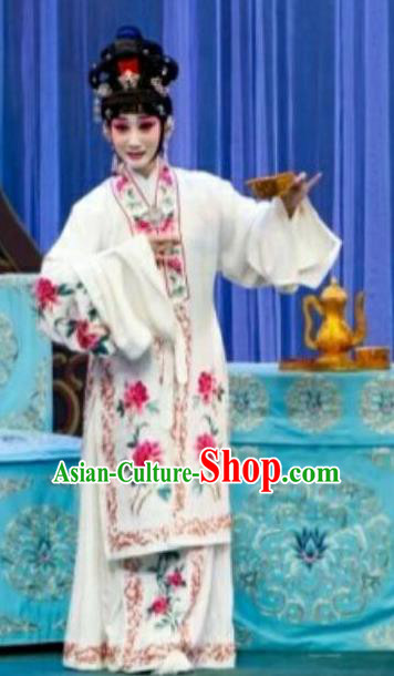 Chinese Traditional Peking Opera Hua Tan Zhu Yingtai Dress Apparel Butterfly Fairy Tale Rich Lady Costumes Garment and Headpieces