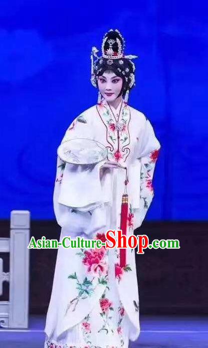 Chinese Traditional Peking Opera Butterfly Fairy Tale Hua Tan Zhu Yingtai Dress Rich Lady Costumes Garment Apparel and Headpieces