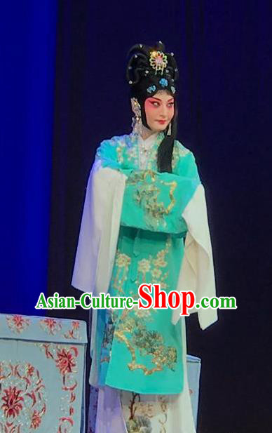 Chinese Traditional Peking Opera Female Role Garment Apparel Butterfly Fairy Tale Hua Tan Zhu Yingtai Dress Costumes and Headpieces