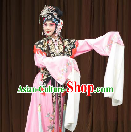 Chinese Peking Opera Rich Female Garment Costumes Traditional Lv Bu and Diao Chan Apparels Diva Hua Dan Dress and Headwear