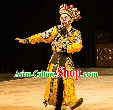 Chinese Peking Opera Takefu Sun Wukong Costumes Garment Havoc In Heaven Wusheng Monkey King Apparels and Headwear