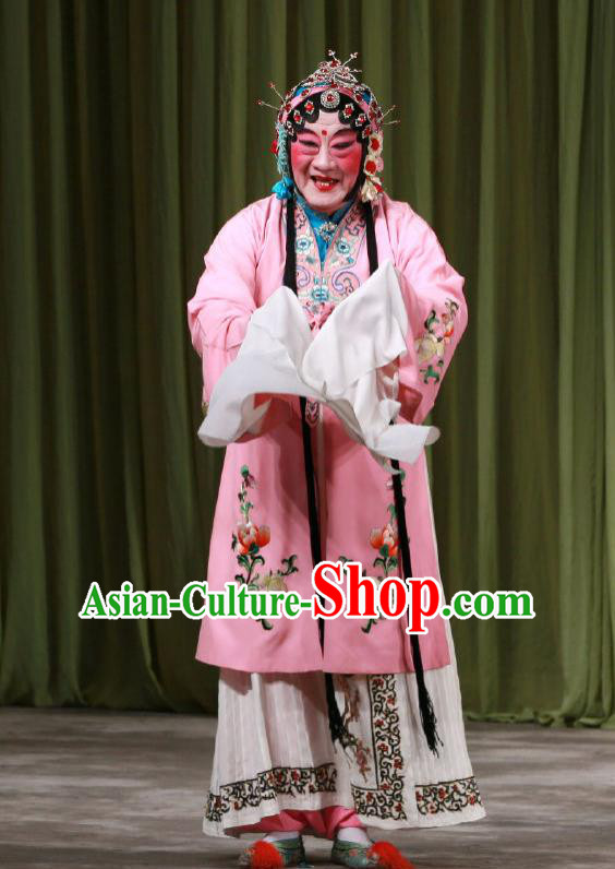 Traditional Chinese Peking Opera Pink Dress Garment Return of the Phoenix Female Costumes Apparels and Headwear