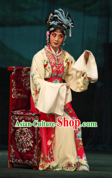 Chinese Traditional Peking Opera Dress Garment Apparel Butterfly Fairy Tale Hua Tan Zhu Yingtai Female Role Costumes and Headpieces