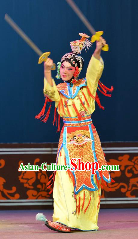 Traditional Chinese Peking Opera Wudan Dress Farewell My Concubine Costumes Martial Female Yu Ji Garment and Headwear