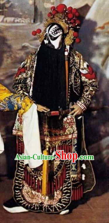 Chinese Kun Opera Chu King Costumes Garment Peking Opera Farewell My Concubine Kao Apparels and Headwear