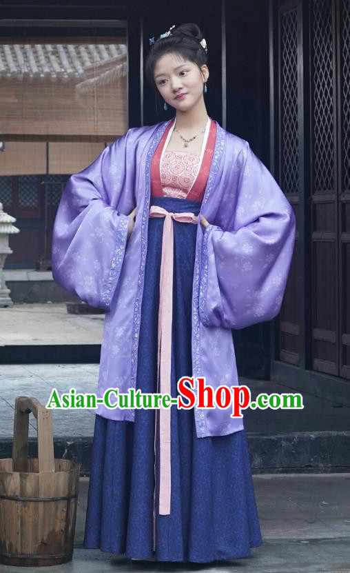 Ancient Chinese Historical Costumes and Headpieces Drama Serenade of Peaceful Joy Song Dynasty Princess Zhao Huirou Apparel Garment