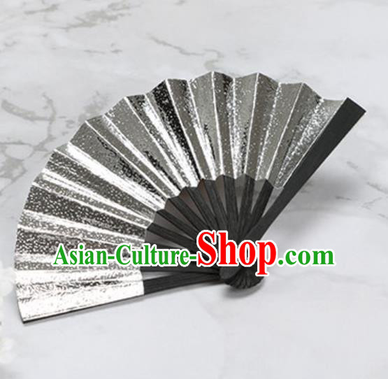 Chinese Traditional Little Argent Paper Fans Handmade Accordion Classical Dance Folding Fan