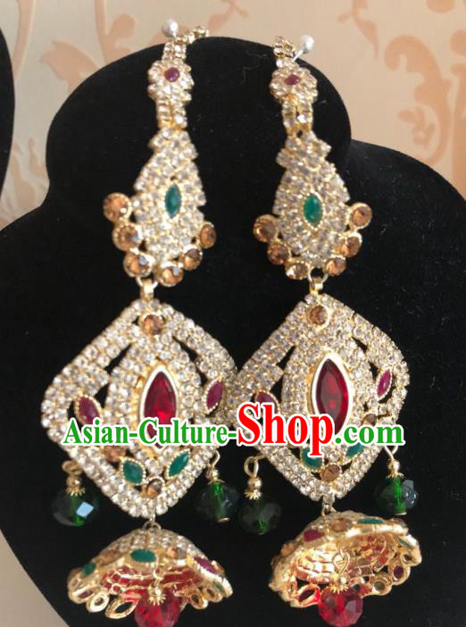 Indian Traditional Wedding Earrings Asian India Court Bride Jewelry Accessories for Women