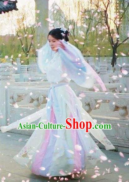 Chinese Traditional Dance Ban Hu Sha Hanfu Dress Classical Dance Stage Performance Costume for Women