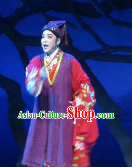 Chinese Yue Opera Xiaosheng Costumes and Headwear Shaoxing Opera Young Male Scholar Merchant Qian Youliang Apparels Garment