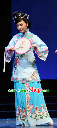 Chinese Shaoxing Opera Qing Dynasty Noble Lady Dress Costumes and Headpieces Eternal Love Yue Opera Hua Tan Garment Apparels