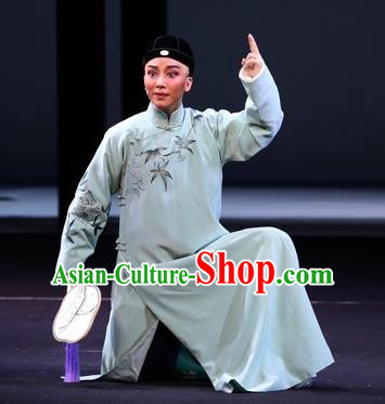 Chinese Yue Opera Ling Long Nv Young Male Costumes and Headwear Shaoxing Opera Scholar Garment Xiaosheng Apparels