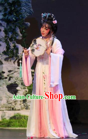 Chinese Shaoxing Opera Actress Huo Xiaoyu Dress Garment and Hair Accessories The Purple Hairpin Yue Opera Hua Tan Costumes Apparels