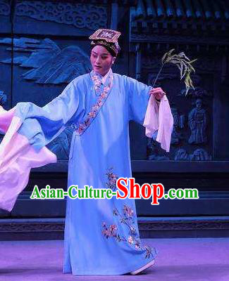 Chinese Yue Opera Niche Costumes and Headwear Coriolanus and Du Liniang Shaoxing Opera Xiaosheng Liu Mengmei Garment Apparels
