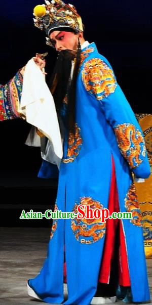 Chinese Classical Kun Opera The Palace of Eternal Youth Tang Emperor Costumes Garment and Hat Peking Opera Old Man Li Longji Apparels