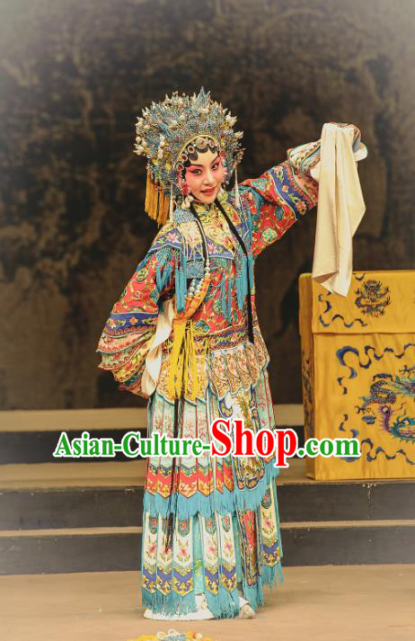 Chinese Kun Opera Consort Yang Dress The Palace of Eternal Youth Actress Costumes Peking Opera Hua Tan Apparels Garment and Headdress