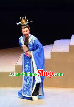 Xi Ma Qiao Chinese Yue Opera Elderly Male Costumes and Headwear Shaoxing Opera Laosheng Official Apparels Garment