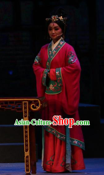 Chinese Shaoxing Opera Palace Lady Dress Costumes and Headpieces Han Gong Yuan Yue Opera Court Maid Garment Apparels