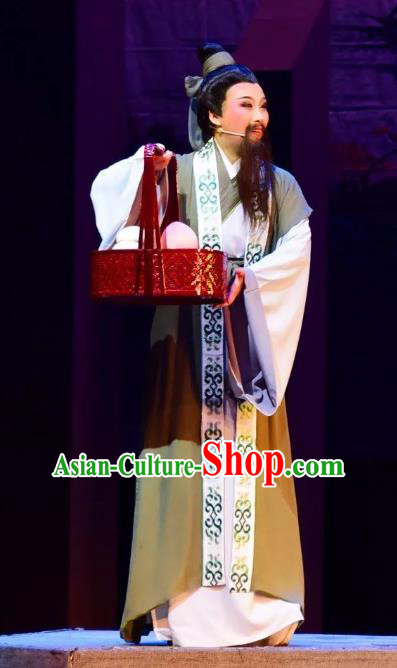 Xi Ma Qiao Chinese Yue Opera Laosheng Costumes and Headwear Shaoxing Opera Elderly Male Apparels Garment