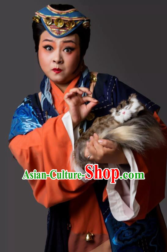 Dong Jun Qu Qi Chinese Yue Opera Male Role Costumes and Headwear Shaoxing Opera Farmer Garment Apparels
