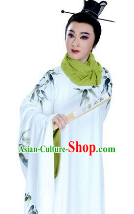 Lu Yu Wen Cha Chinese Yue Opera Niche Young Male Costumes Apparels and Headwear Shaoxing Opera Xiaosheng Scholar Garment