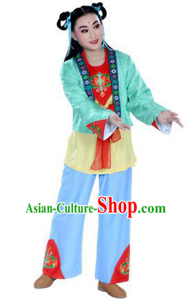 Lu Yu Wen Cha Chinese Yue Opera Young Boy Costumes Apparels and Headwear Shaoxing Opera Livehand Servant Garment