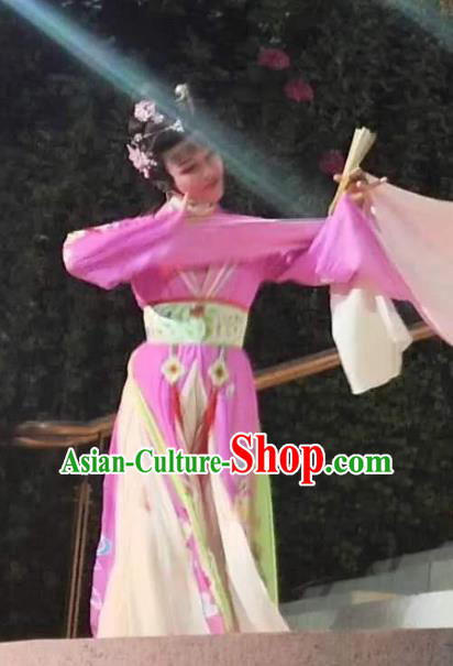 Chinese Shaoxing Opera Actress Water Sleeve Dress Costumes and Headpieces Wu Yi Lane Yue Opera Xiao Dan Garment Apparels