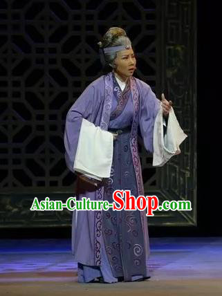 Chinese Shaoxing Opera Countess Dress Baozheng Tears Hua Tan Costumes and Headdress Yue Opera Dame Garment Elderly Woman Apparels