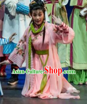Chinese Shaoxing Opera Swordswoman Dress Garment Apparels and Headdress Lu Ding Ji Yue Opera Actress Mu Jianping Costumes
