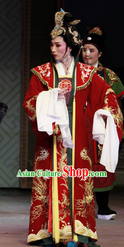 Chinese Shaoxing Opera Noble Dame Dress Costumes and Headdress Yue Opera Chun Cao Countess Garment Apparels