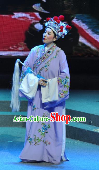 Chinese Yue Opera Qing Jian Fan Ying Apparels and Headwear Shaoxing Opera Eunuch Robe Vestment Garment Costumes