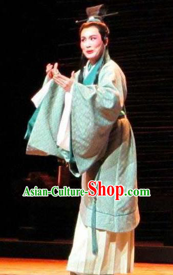 Ban Zhao Chinese Yue Opera Young Male Cao Shou Garment and Headwear Shaoxing Opera Xiaosheng Scholar Costumes