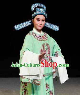 Chinese Yue Opera Noble Prince Garment Clothing and Headwear Rong Hua Dream Shaoxing Opera Young Male Dong Wenzhong Apparels Costumes