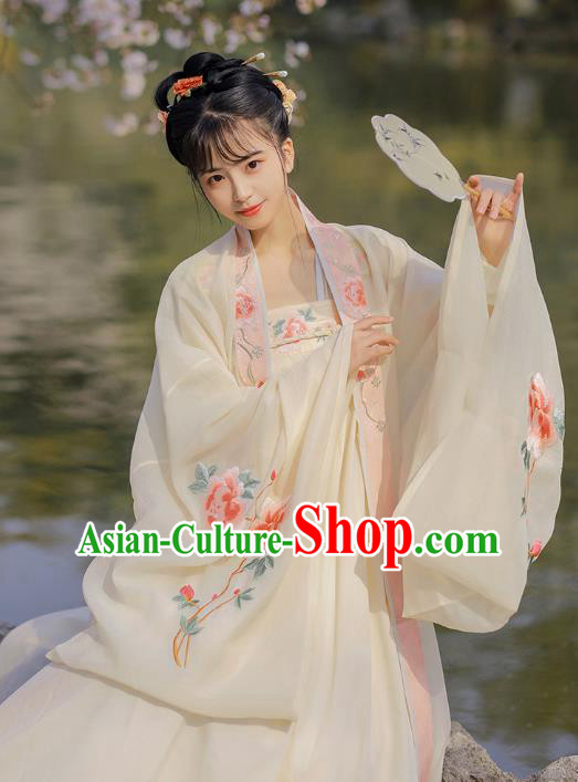 Chinese Traditional Tang Dynasty Court Lady Historical Costumes Ancient Imperial Consort Garment Apparels Hanfu Dress