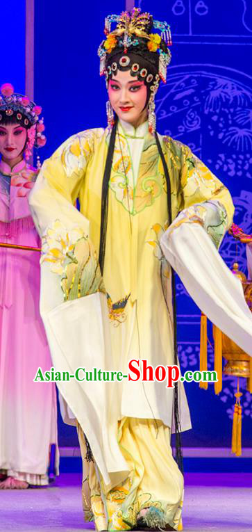 Chinese Kun Opera Princess Yao Fang Dress Costumes and Headpieces Nan Ke Dream Kunqu Opera Hua Tan Diva Garment Apparels